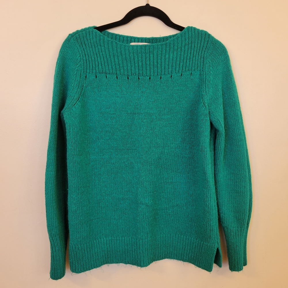 LOFT Ribbed Boat neck Sweater  Size M